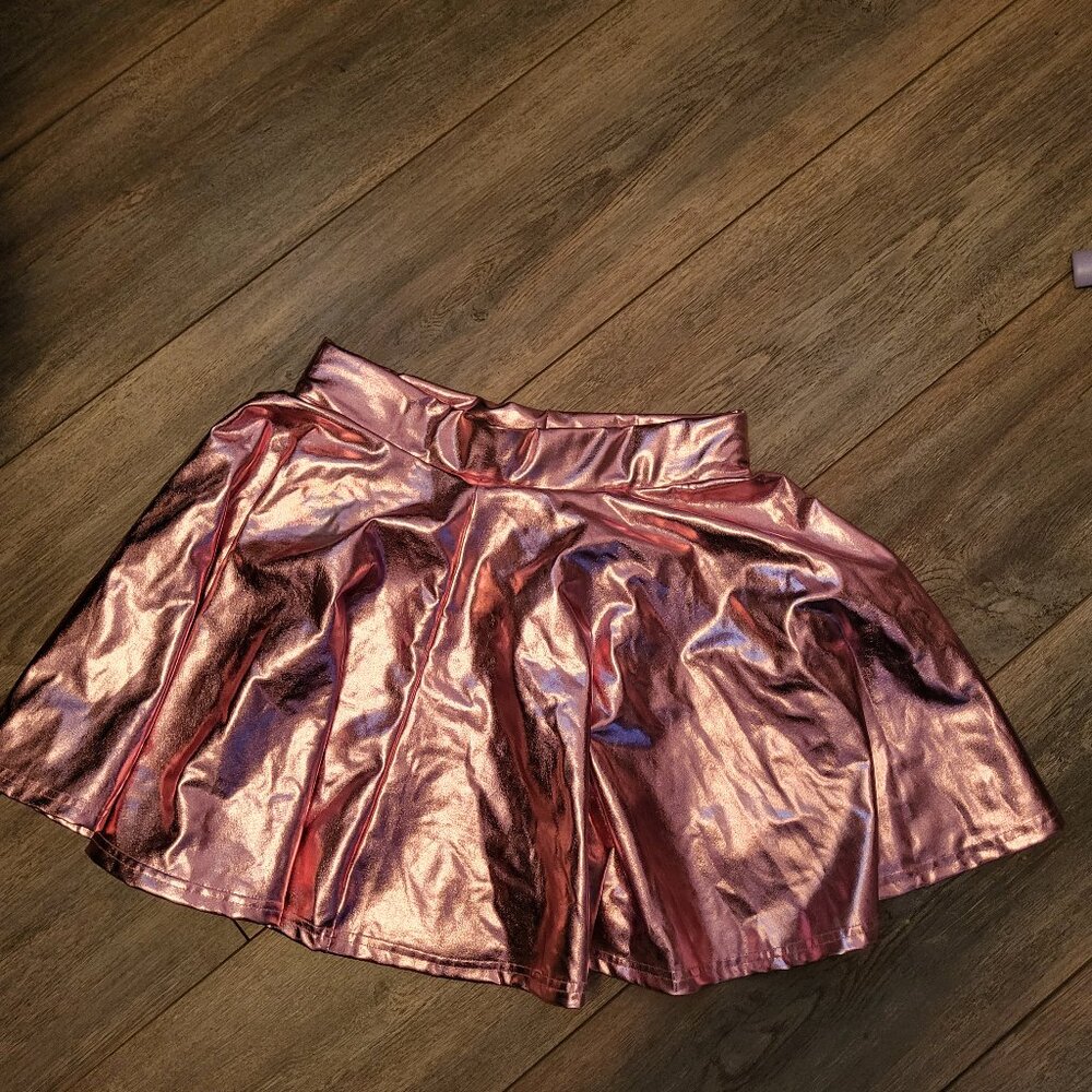 Exchic pink metallic skirt